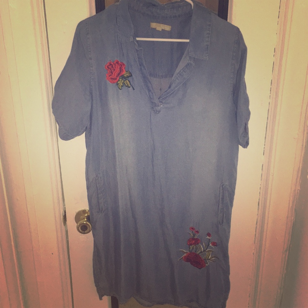 Denim pocketed summer dress